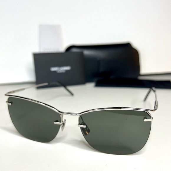 SAINT LAURENT 56mm Oval Cat Eye Sunglasses - Picture 7 of 8